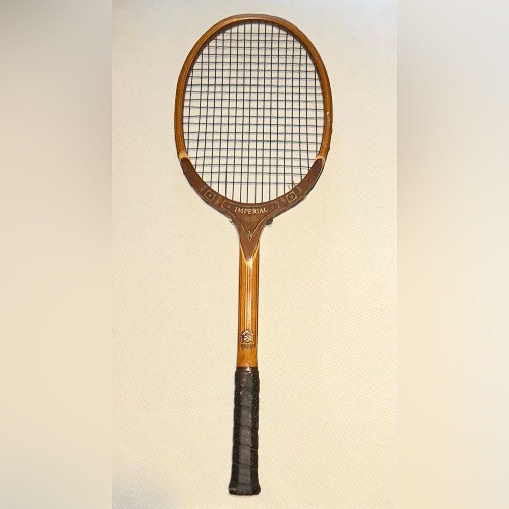 Vintage TAD Davis Imperial Wood Tennis Racquet 4 3/8 L